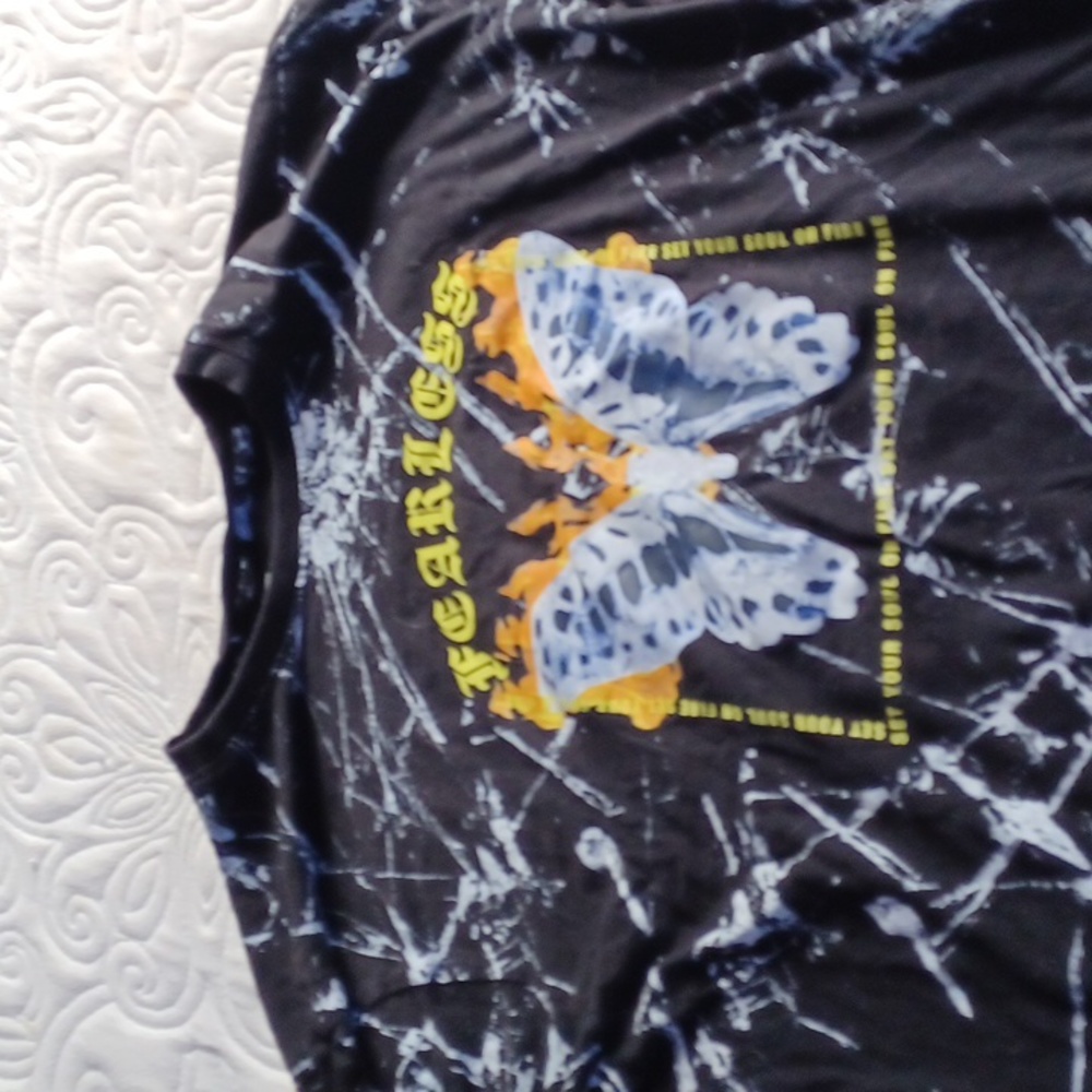 Upstanders, L/G, Black graphic shirt